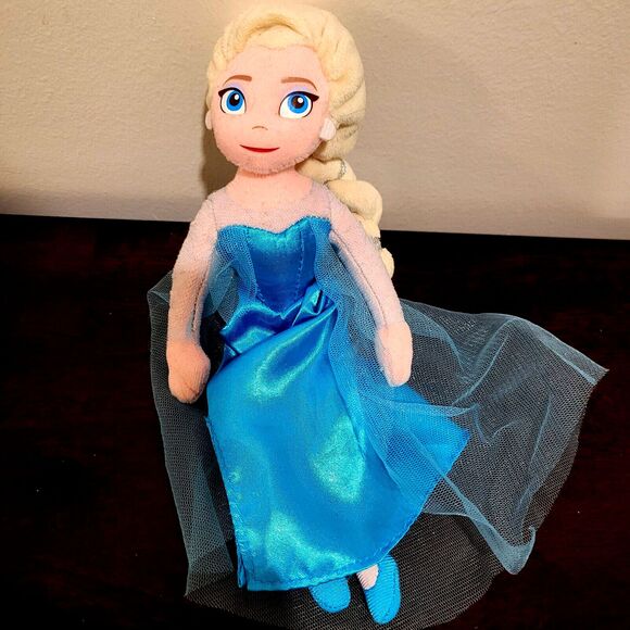 DISNEY: Elsa wearing a Blue Dress, About 10" Tall - Picture 1 of 3